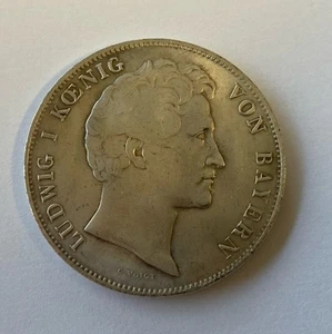 2 Gulden König Ludwig I von Bayern Zwey Gulden 1847 C. Voigt - Bild 1 von 2