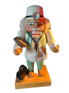 VINTAGE KWO 11” TALL DOCTOR E M MERCK NUTCRACKER Old World Xmas GERMANY RARE - Picture 1 of 11