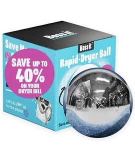 Boss It Rapid-Dryer Ball Improve Tumble Dryer Efficiency Save 40% Speeds Up Dry - Picture 1 of 6