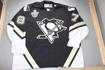 Camiseta deportiva Sidney Crosby Pittsburgh Penguins CCM XXL NHL cosida 2008 parche copa Stanley Foto 1 de 4