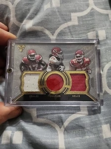 2015 Topps Triple Threats Conley/Charles/Kelce Jersey #21 /36 Card - Picture 1 of 5