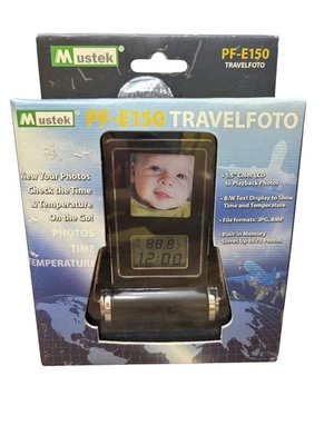 Mustek Digital Clock Pictures Travelphoto Frame Holds 70 Pictures Model PF-E150 - Image 1 of 4