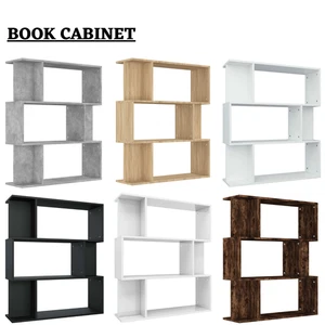 Modern Book Cabinet Display Shelf Room Divider Book Storage Rack Engineered Wood - Picture 1 of 43