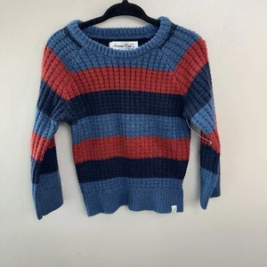Sovereign Code Toddler Boys Knit Sweater 18 Month Blue Navy Red Long Sleeve - Picture 1 of 7