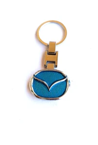 Vintage MAZDA Car Key Medal Key Chain 3D Logo Solid Metal For MAZDA Fans - Picture 1 of 5