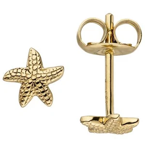 Ohrstecker Ohrringe Goldohrringe Goldohrstecker Seestern 585 Gold Gelbgold - Bild 1 von 1