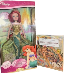 Muñeca Disney Princesa 2005 Porcelana La Sirenita y Cuento Original - Totalmente Nueva - Imagen 1 de 14