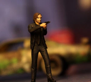 TOY 1/64 Figure COOL John Wick mini diorama for 1:64 car mini sand - Picture 1 of 4
