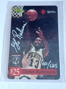 1994 Classic Sprint Glenn Robinson VIP AUTO */125 RC Phone Card Autograph - Picture 1 of 2