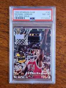 1993 Stadium Club First Day Issue #181 Michael Jordan PSA 8 NM-MT RARE - Picture 1 of 2
