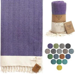 SMYRNA TURKISH COTTON - Herringbone Series Original Turkish Beach Towel | Cotton - Picture 1 of 8