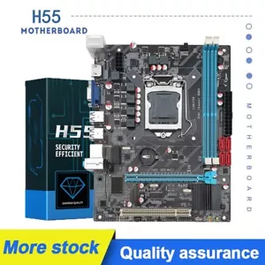 H55 Motherboard LGA1156 Support Core I3/I7 I5 760 CPU DDR3 Desktop Ram VGA HDMI - Picture 1 of 10