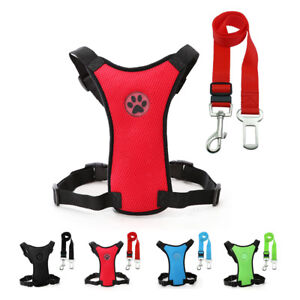 Nylon Pet Dog Car Harness with Seat belt Clip Lead Safety For Dogs Travel