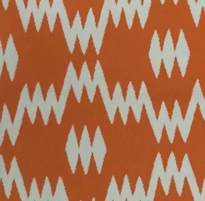 MANUEL CANOVAS Cezaire Zig Zag Mandarine Orange Cream Remnant New - Picture 1 of 1