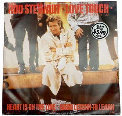 Rod Stewart Love Touch / Heart Is On The Vinyl Record 12” 45 RPM 0-20479 WB 1986 - Image 1 of 4