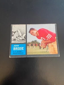 Topps Football #152 1962 ¡¡John Brodie!! ¡ENVÍO DE $1!! - Imagen 1 de 2