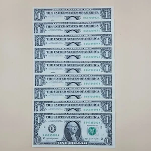 9 ($1) Dollar Bills Uncirculated Sequential (EACH SLEEVED) - Series 2021 (B199) - Picture 1 of 3