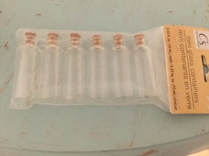 Mini Glass Corked Bottles, 10ML Bottles, Arts and Crafts Bottles - Picture 1 of 1