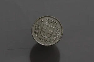 🧭 🇨🇭 SWITZERLAND 5 FRANCS 1953 SILVER SHARP DETAILS B58 #1100 - Picture 1 of 2