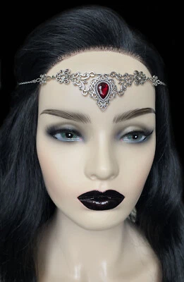 Готический викторианский средневековый свадебный серебряный головной убор кольцо корона ювелирные изделия - Изображение 1 из 2