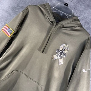 Nike Herren L Salute to Service New Orleans Saints Grün Hoodie Sweatshirt Selten - Bild 1 von 15