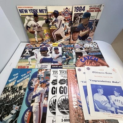 Lot of New York Mets Official Programs, Score Books, Calendars, & Misc 1980-1987 - Image 1 of 4