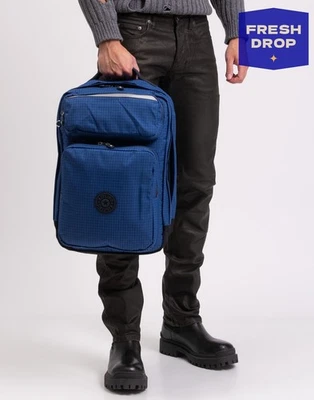 RRP€153 KIPLING Backpack Large Checkered Logo Laptop Pocket Zipped - Image 1 of 4