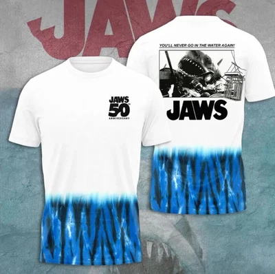 Jaws 50th Anniversary You'll Never Go In The Water Again AOP 3D T-Shirt - Image 1 of 4
