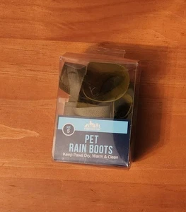 Stivali Pioggia Pet Piccolo Cane Gatto Verde Esercito Regolabili Silicone Leggero - Foto 1 di 2
