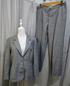 Traje Pantalón Chaqueta Fletcher Jones Vintage s.14 (Mod 12) Gris Mezcla Lana - Imagen 1 de 11
