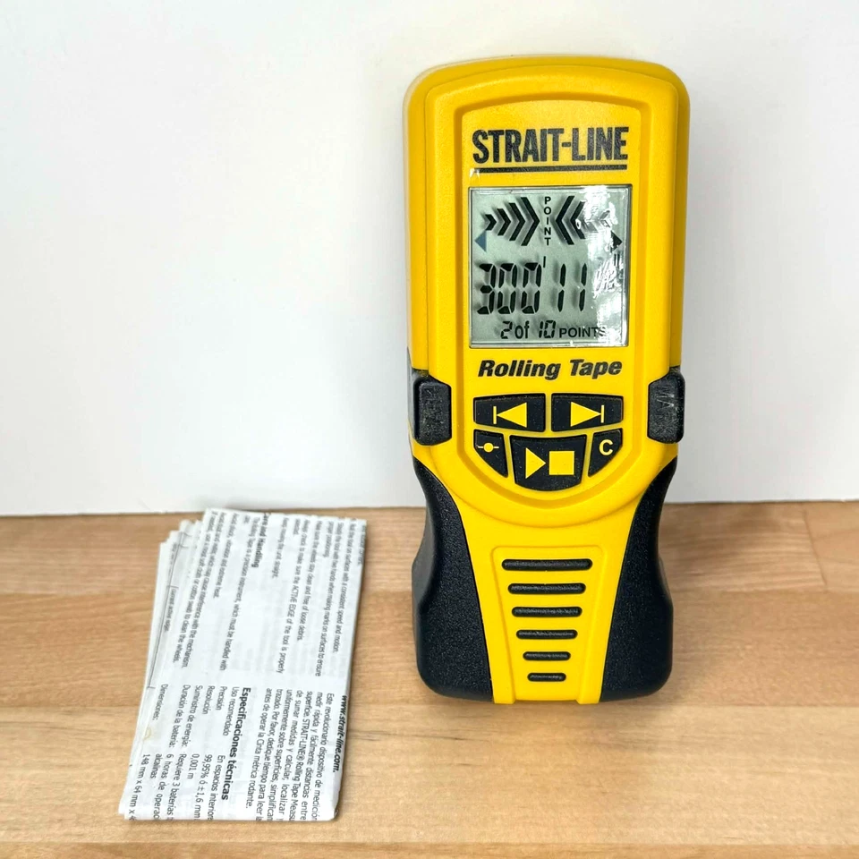 Strait-Line Rolling Tape Measure 300ft Digital Display For Home Projects - Image 1 of 4
