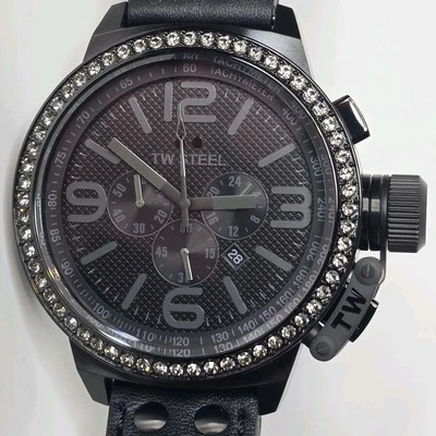 TW Steel Canteen Quartz Men's Chronograph Watch 50mm Black - Image 1 of 4