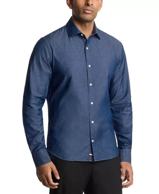 Camisa social Tommy Hilfiger TH Flex Reg Fit elástica comprimento desdobrado 14-14.5 34-35 - Imagem 1 de 4