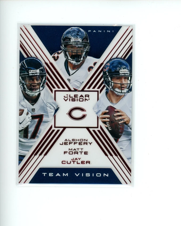 2015 Panini Clear Vision Team Red Alshon Jeffery Jay Cutler Matt Forte #d 12/25 - Image 1 of 1