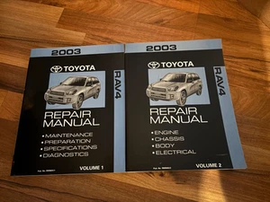 2003 TOYOTA RAV4 Repair Shop Service Manual Set_Workshop Maintenance_CLEAN_VGC! - Picture 1 of 6