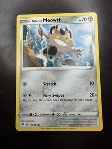 Galarian Meowth 112/185 - Vivid Voltage - Lightly Played LP - Pokemon TCG - Bild 1 von 2