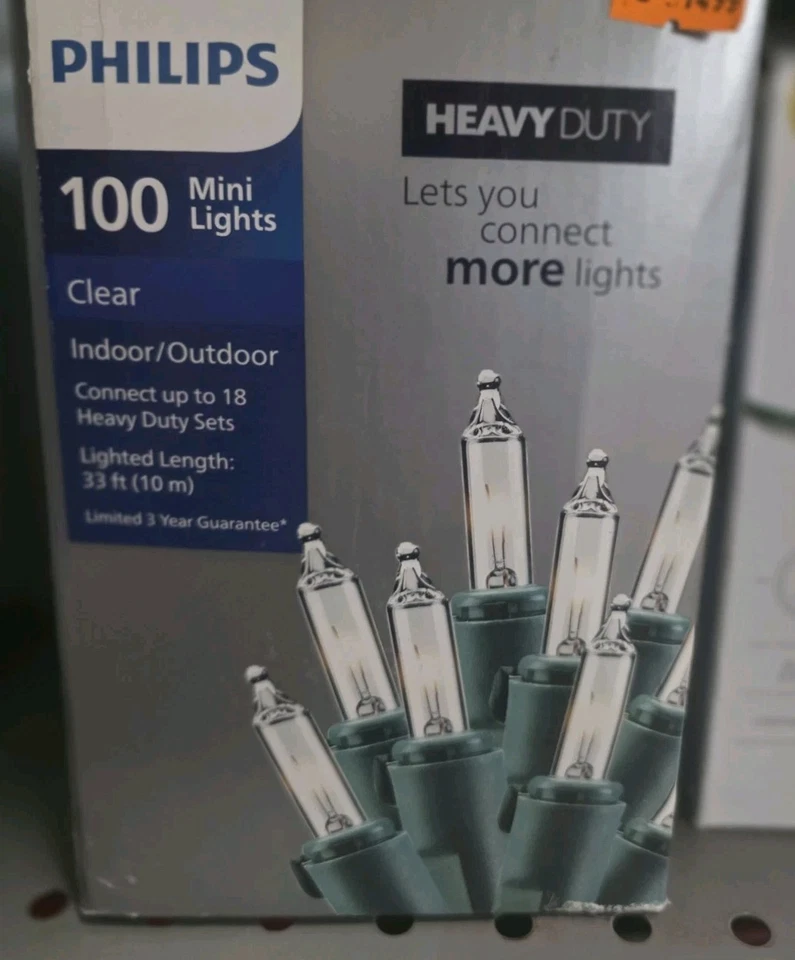 Mini luces transparentes de alta resistencia Philips 100 bombillas PROBADAS Foto 1 de 1