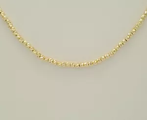 585 Gold Damen Kette 45cm 47cm Kugel diamantiert 14 Karat Gelbgold Collier 7,92g - Bild 1 von 7