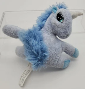 RARE Hitchers Baby Blue UNICORN 5" Plush Stuffed Animal Toy hook and loop - Picture 1 of 5
