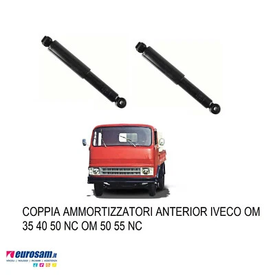 COPPIA AMMORTIZZATORI ANTERIORI PER IVECO OM 35 40 50 NC OM 50 55 NC BREMACH - Immagine 1 di 2
