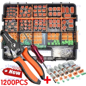 1800PC New Deutsch DT Connector Plug Kit for 14 16 18 20 AWG Stamped Contact Kit - Picture 1 of 6