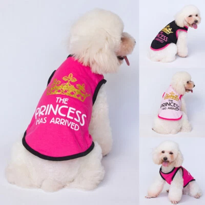 PrintedVest Princess Crown Vest Dog Vest Pet Vest Cotton Vest Cute Cotton Sweet! - Image 1 of 4