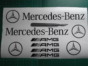 Juego de calcomanías de 8 pegatinas con logotipo de Mercedes. Elección de 19 colores - Imagen 1 de 5