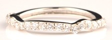 0.50Ct Solid 14KT White Gold Awesome Round Cut Solitaire Engagement Band