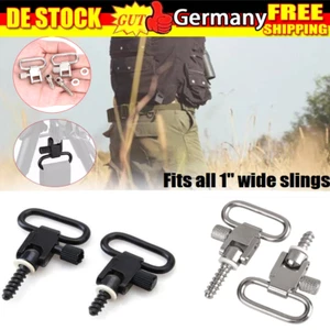2x Riemenbügel Schnell Abnehmbare Wirbel Sling Swivels Schraube QD Gewehr Jagd- - Bild 1 von 22