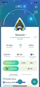 Pokemon TRADE - Shiny Snorunt (Male) Trade ! 30 Days Friendship Bonus !!! - Picture 1 of 1