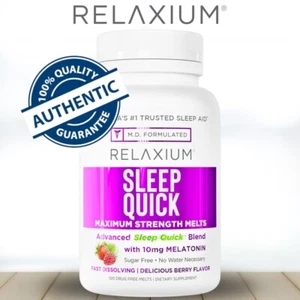 Relaxium Sleep Quick 100 Drug Free Melts - Better Sleep - Exp 5/2025