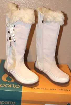 Sporto Waterproof Suede Tall Boot Side Winder Tassel Lace Up CHOCOLATE COLOR 6 M - Image 1 of 4