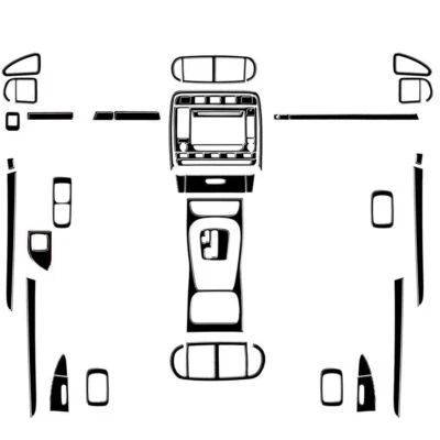 Kit completo de cubierta interior negro brillante para Porsche Cayenne Sport SUV 2003-2010 Foto 1 de 4