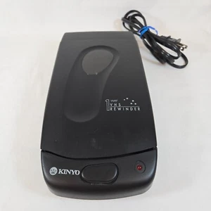 1996 Kinyo schwarz VHS Video Kassettenaufwickler 80K5 funktioniert siehe Video - Bild 1 von 10